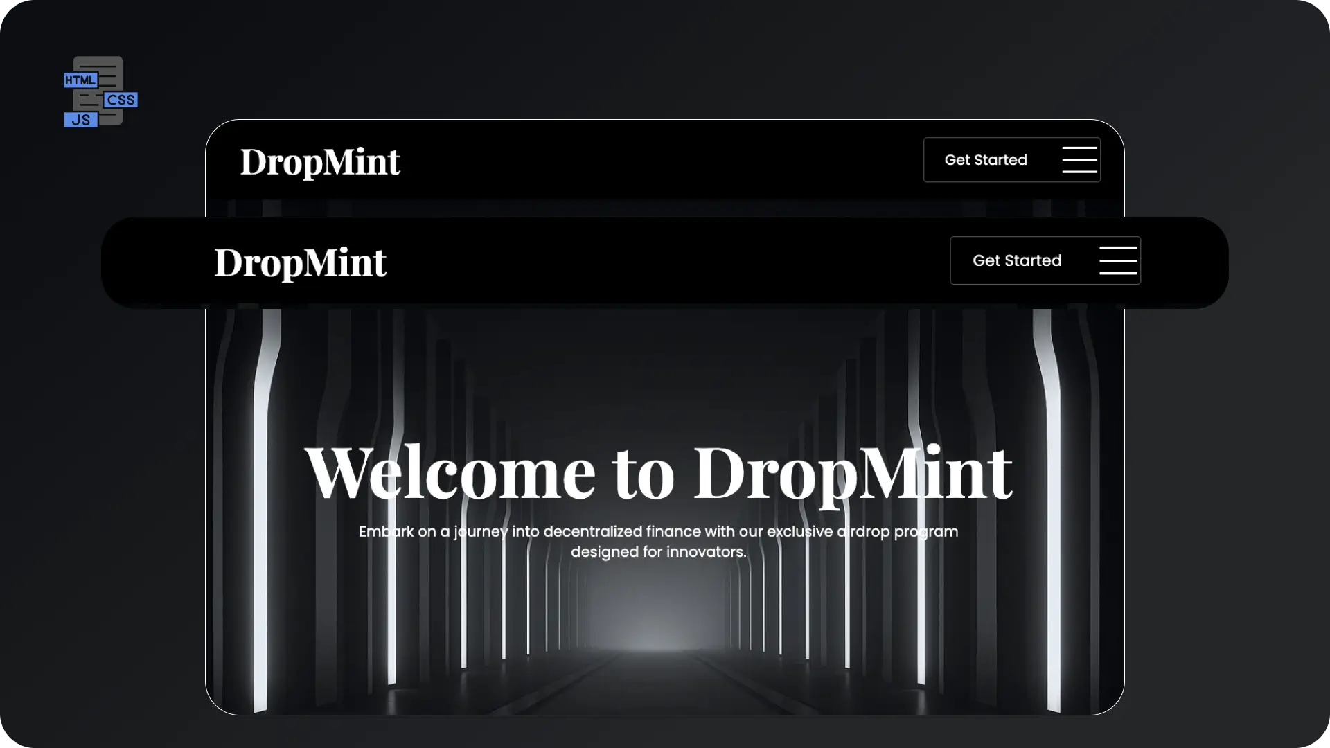 DropMint DeFi Landing Page