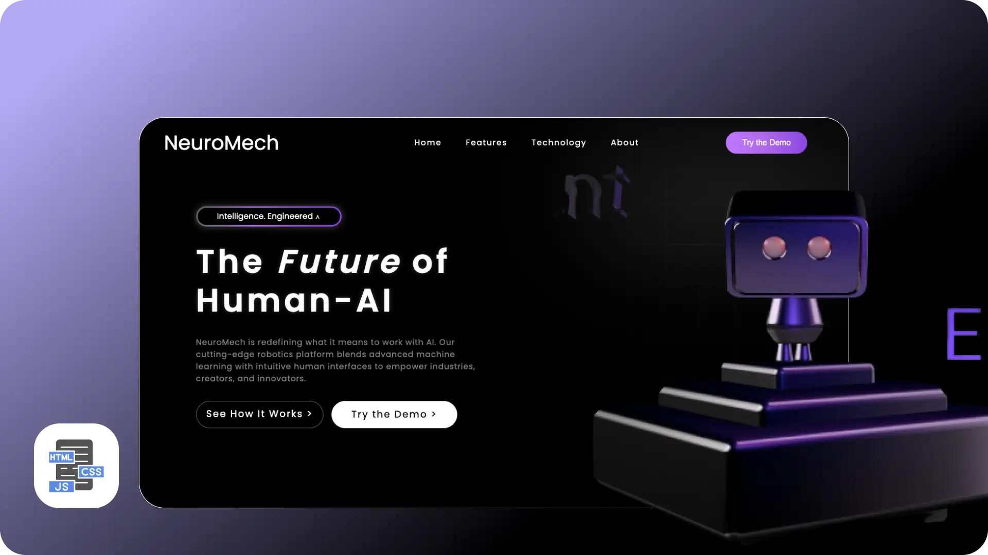NeuroMech 3D Landing Page